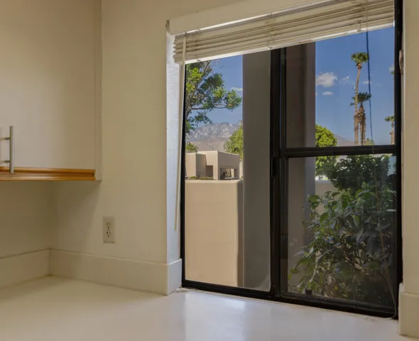 a view of a window in a room