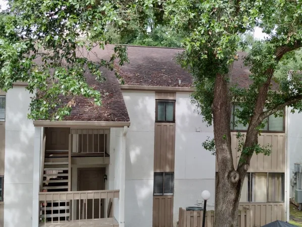 a house that has a tree in front of the house