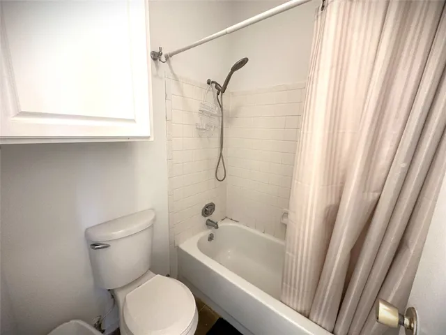 a bathroom with a toilet and a bathtub