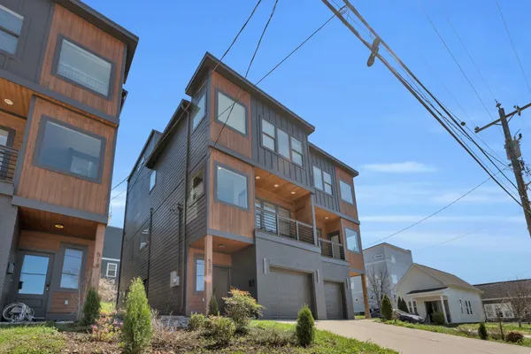 a front view of a building