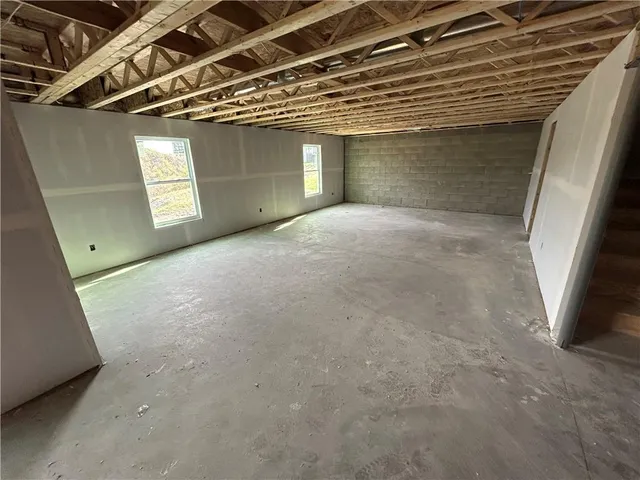 a view of a room with water heater