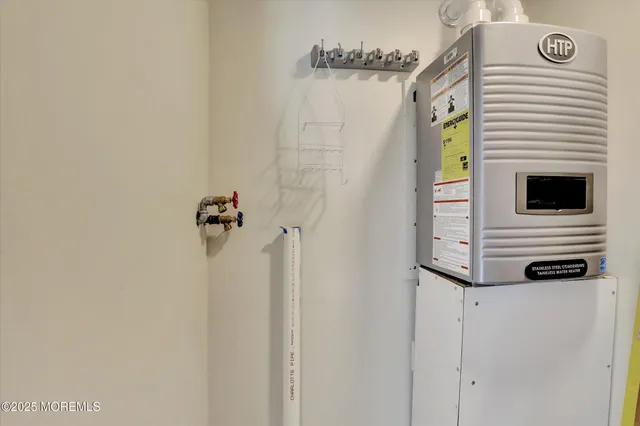 a view of a balcony with two chairs