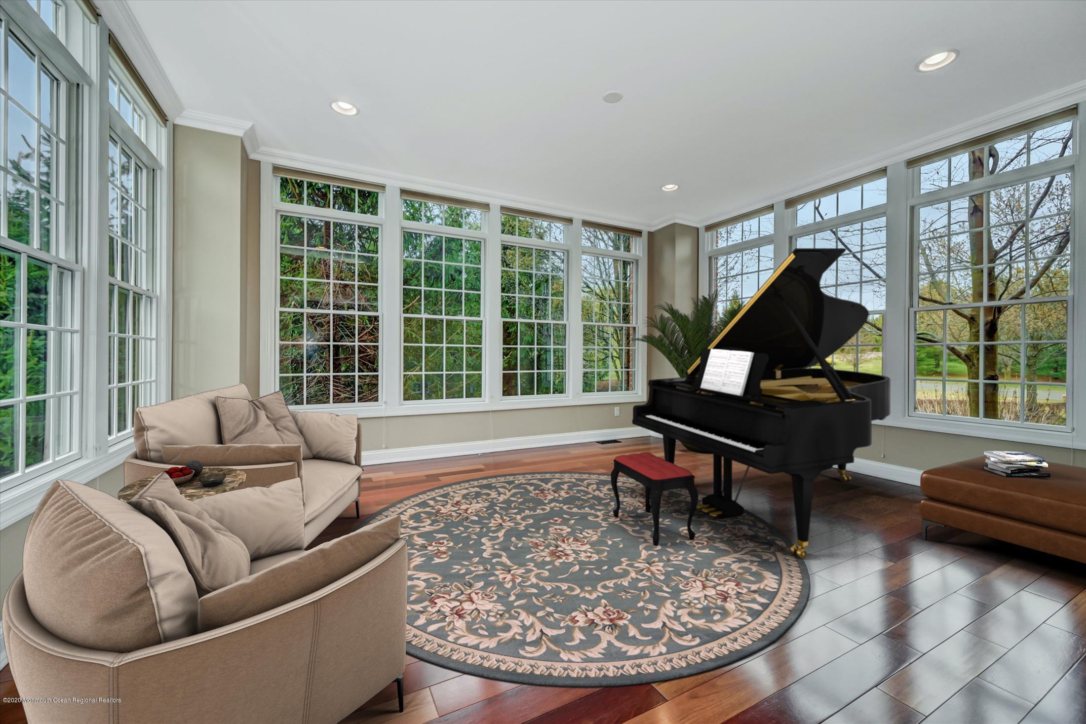 8 Maple Leaf Drive Holmdel, NJ 07733 - Photo 29 of 74 a living room with furniture and a floor to ceiling window