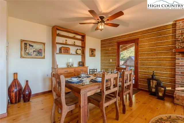 a view of a livingroom with furniture and a table