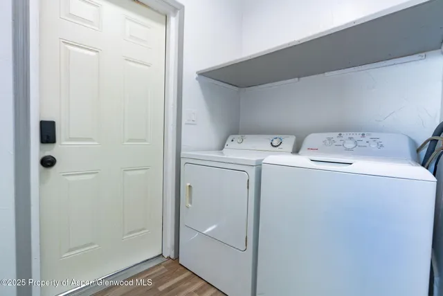 a view of a door and an outdoor space