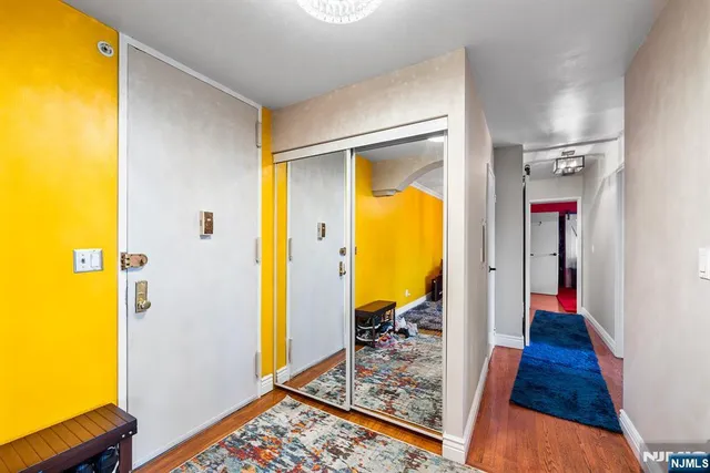 a bathroom with a shower and a toilet