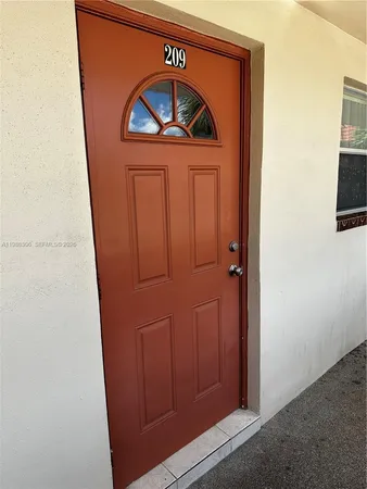a view of front door door