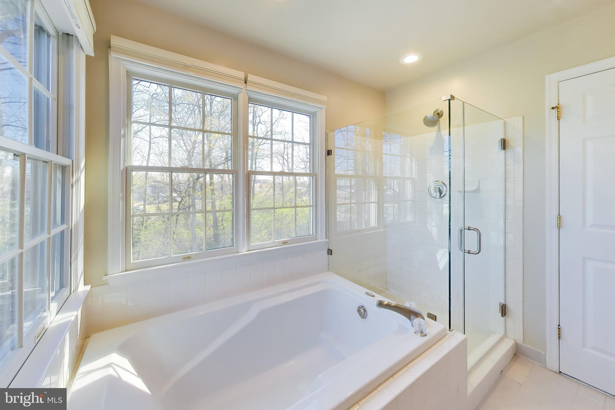 9200 Linden Grove Court Silver Spring, MD 20910 - Photo 32 of 72 a spacious bathroom with a tub shower and windows