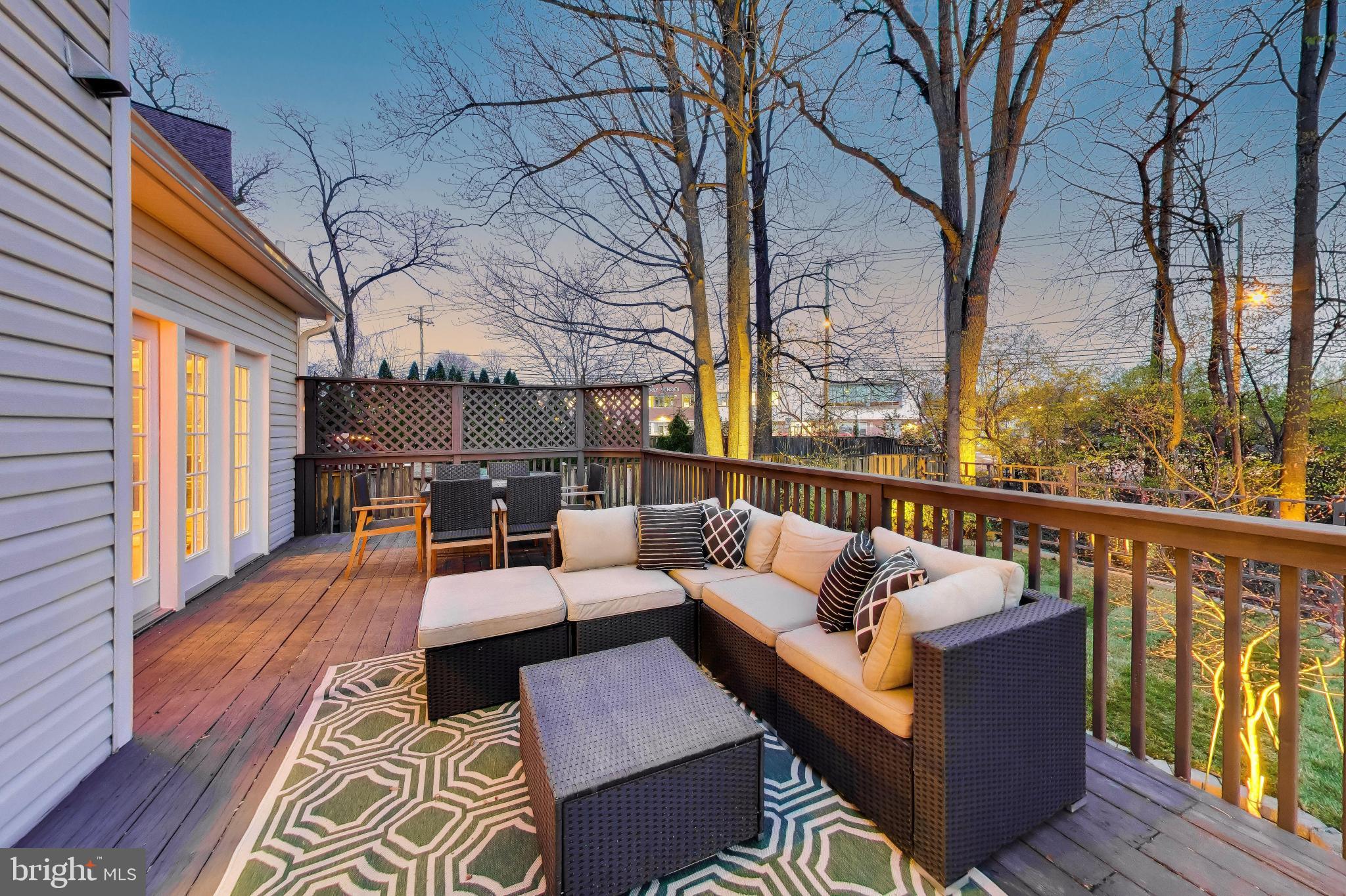 9200 Linden Grove Court Silver Spring, MD 20910 - Photo 53 of 72 a balcony with wooden floor and outdoor seating