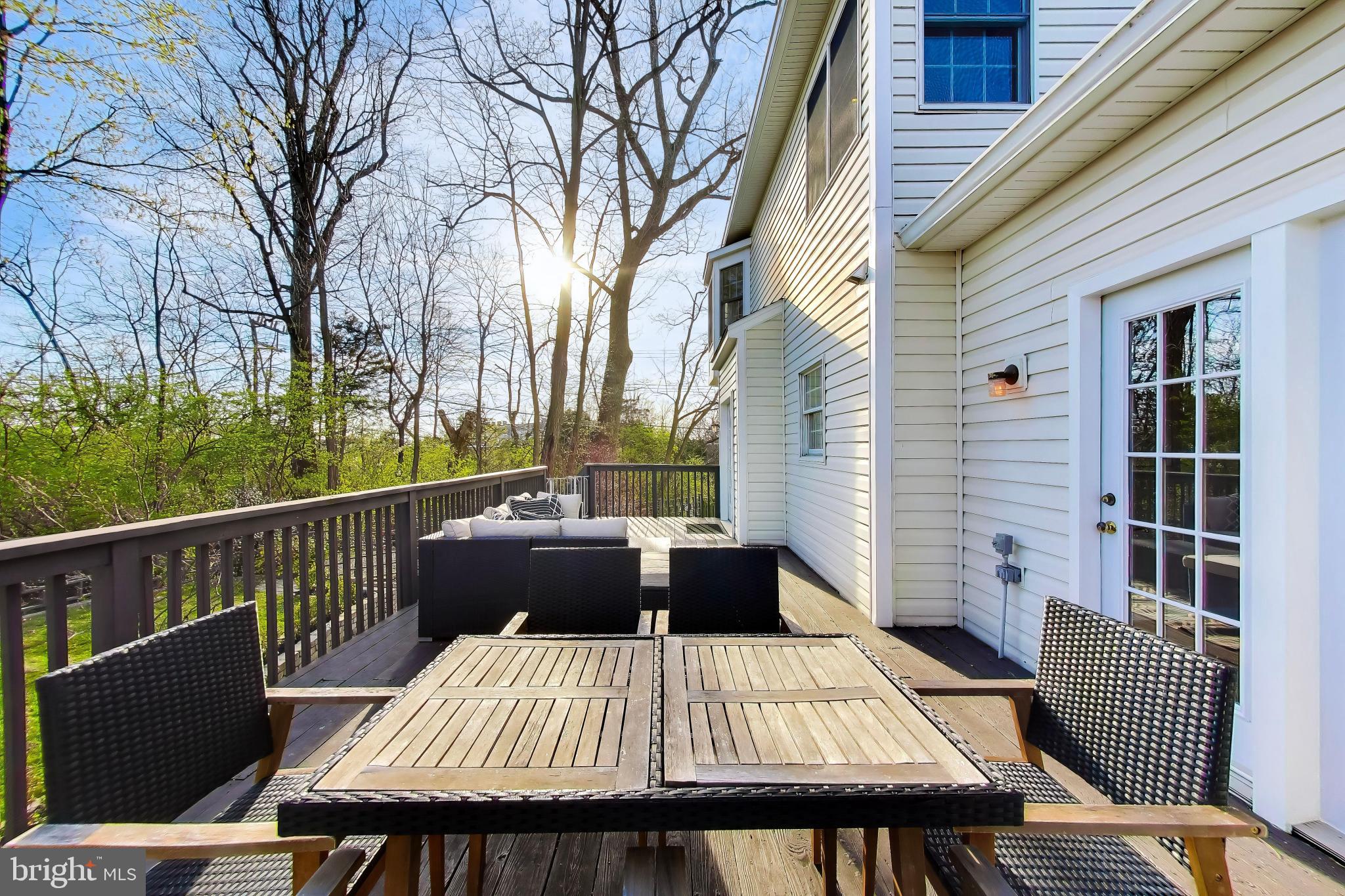 9200 Linden Grove Court Silver Spring, MD 20910 - Photo 55 of 72 a view of balcony with wooden floor and outdoor seating
