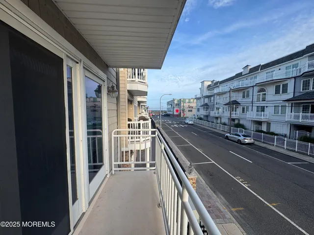a city view from a balcony