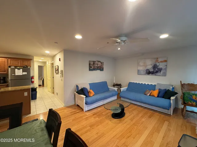 a living room with furniture and a couch
