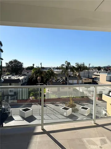 a view of terrace with city view