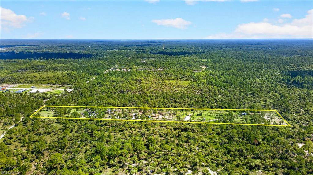 Naples Fl Naples Way Naples, FL 34117 - Photo 8 of 12 Expansive land parcel outlined in yellow, featuring a blend of cleared areas and mature trees