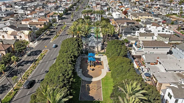 an aerial view of a city