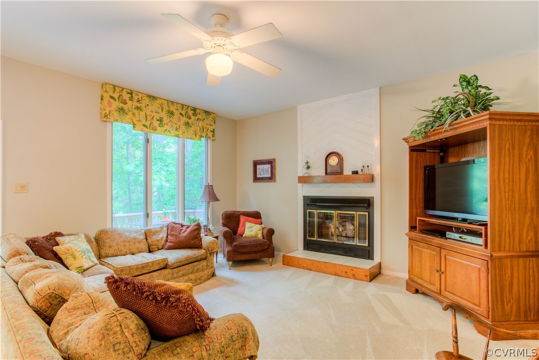 Relax or entertain! Sunken family room includes 9