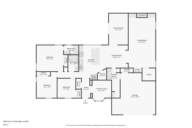 $495,000 | 2608 York Court, Woodridge, IL 60517