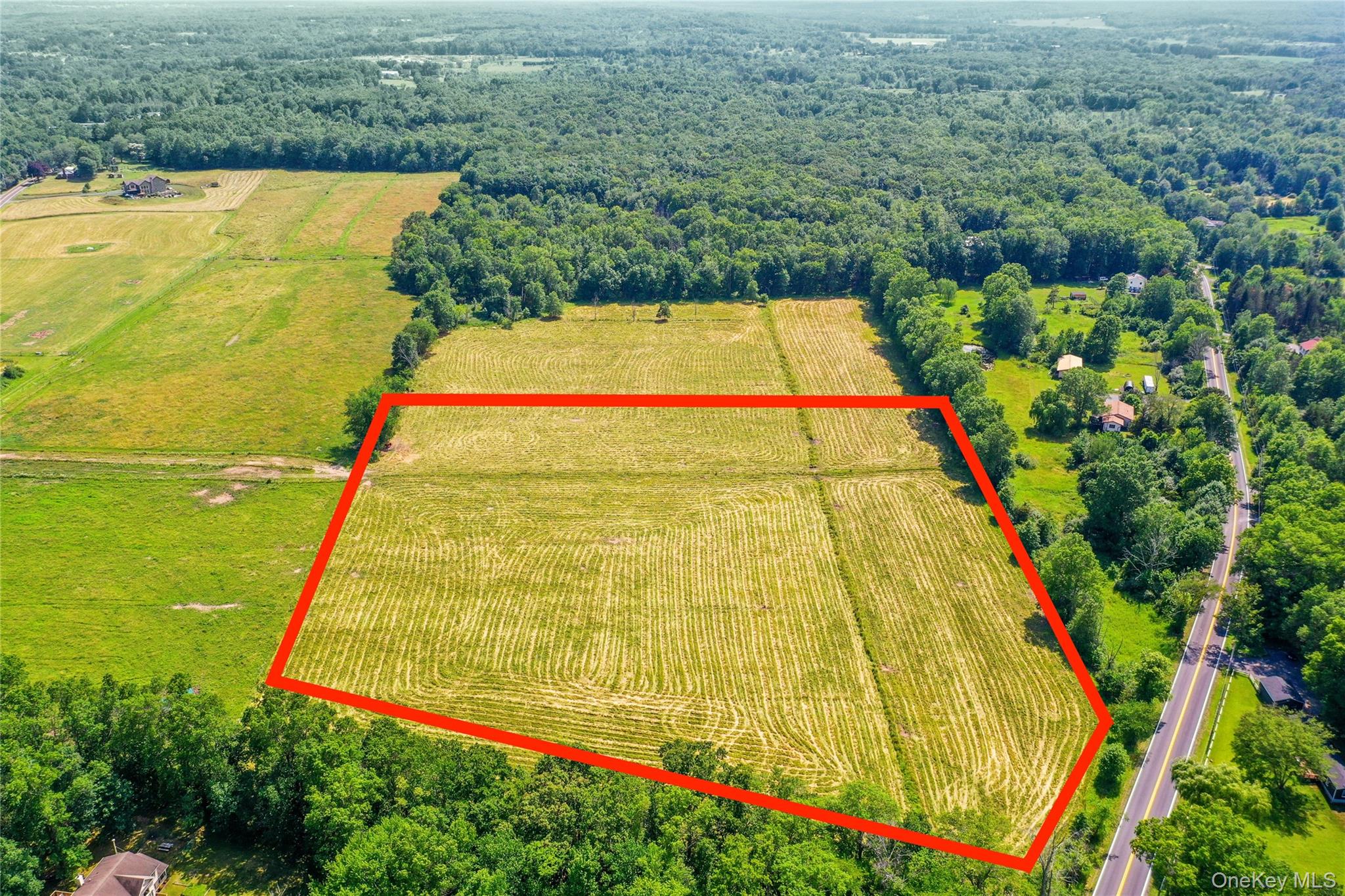 Tbd Bruynswick Road Gardiner, NY 00000 - Photo 3 of 14 Overview of rural landscape with property boundaries highlighted and abundant farmland