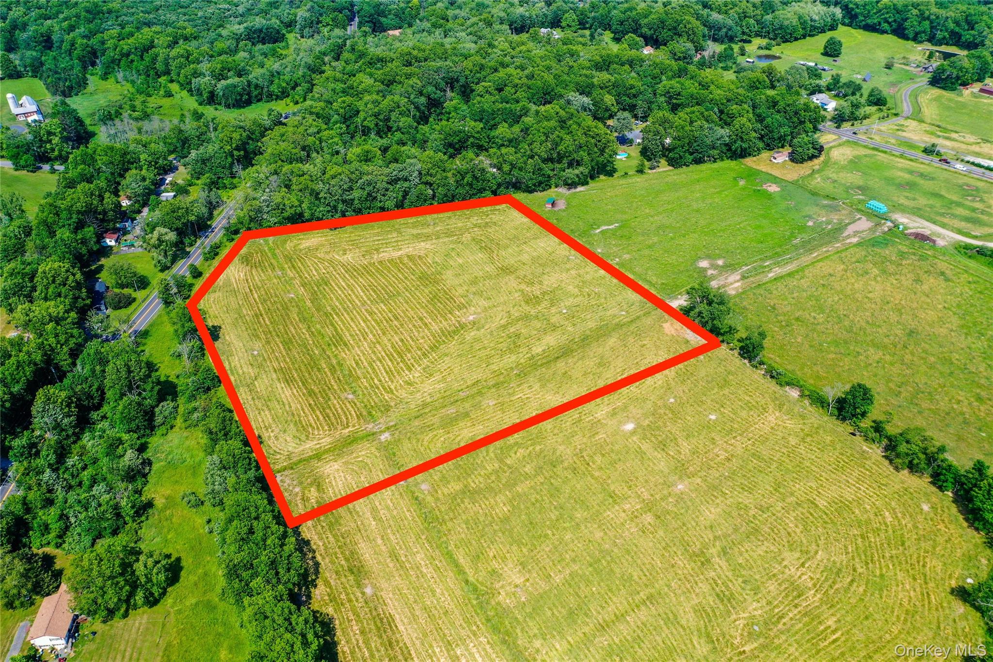 Tbd Bruynswick Road Gardiner, NY 00000 - Photo 5 of 14 Overview of rural landscape featuring property parcel outlined and extensive farmland