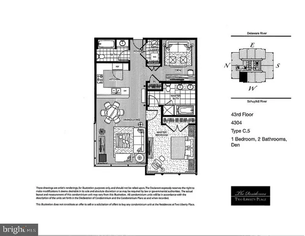 $4,200 | 50 South 16th Street, Unit 4304, Philadelphia, PA 19103