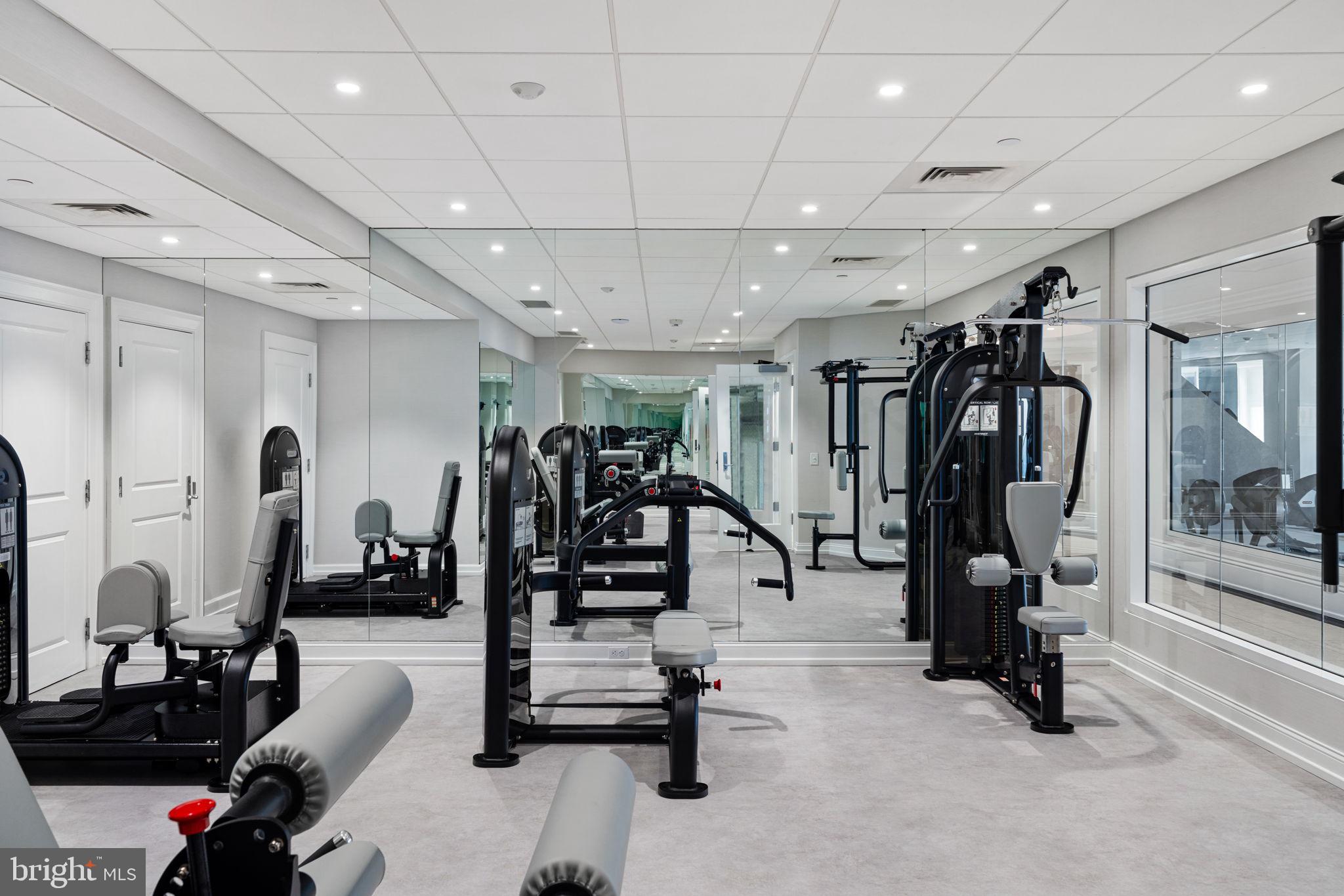 50 South 16th Street, Unit 4304 Philadelphia, PA 19103 - Photo 38 of 43 a view of a room with gym equipment