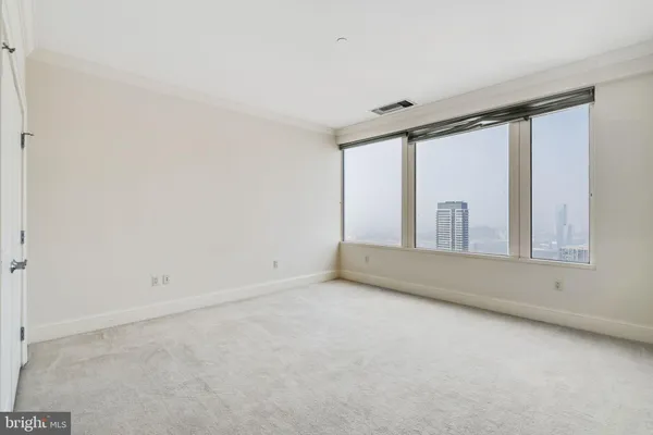 an empty room with window