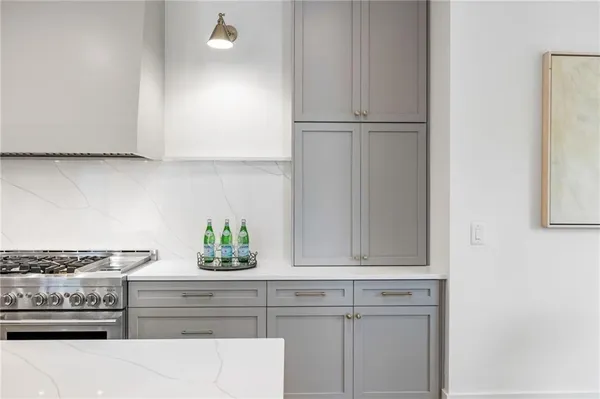 a view of outdoor space with garden and trees