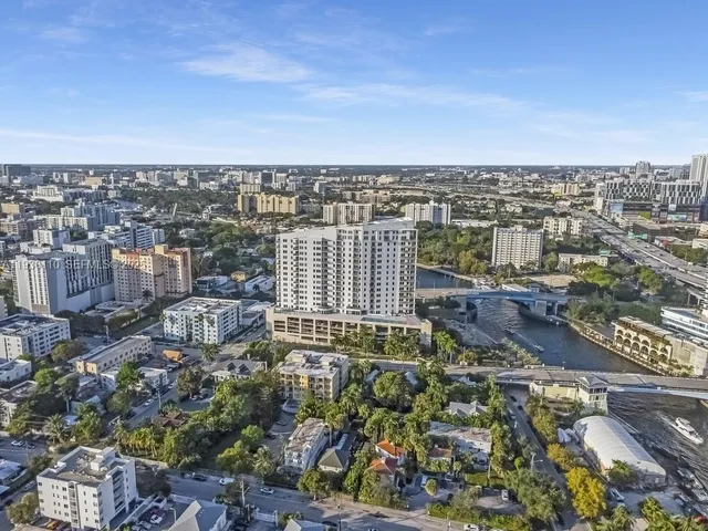 a view of a city with tall buildings