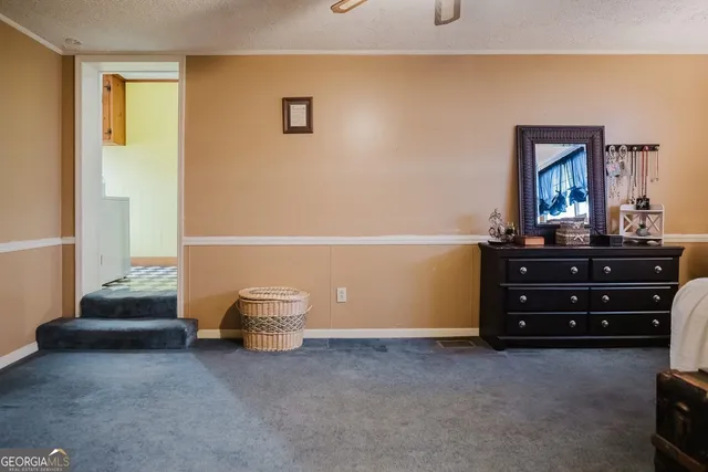 an outdoor space with seating