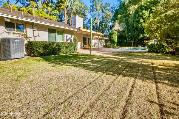 a house view with a garden space