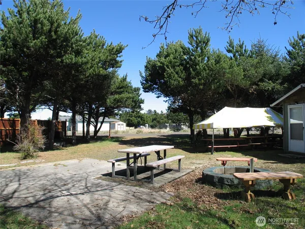 a backyard of a house with lots of green space