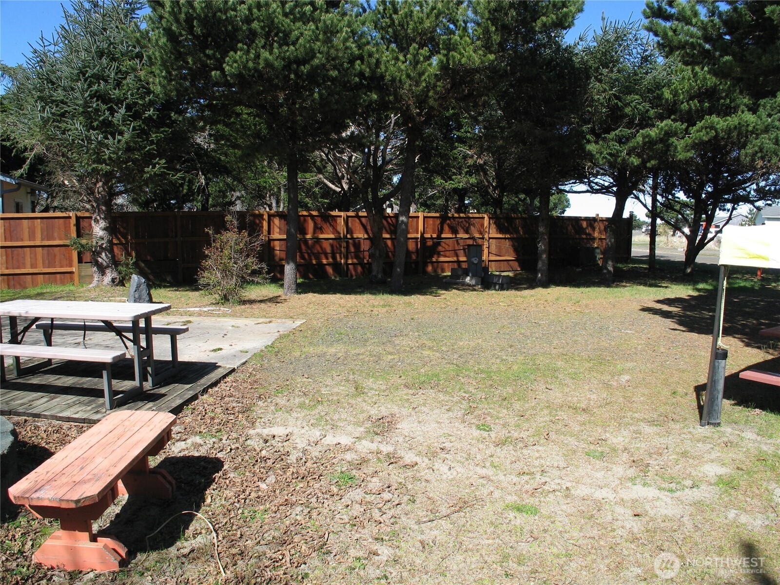 33117 H Place Ocean Park, WA 98640 - Photo 21 of 25 a view of a yard with wooden fence