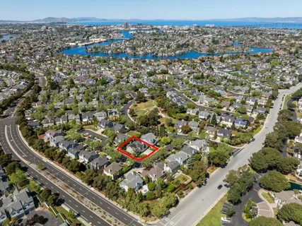 an aerial view of a city