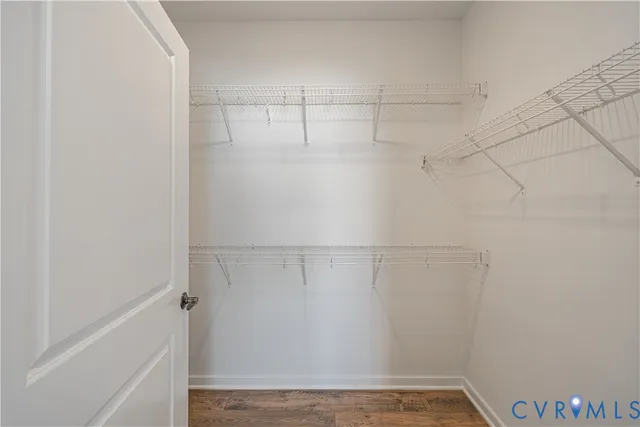 a view of small space with racks on the wall