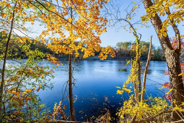 a view of lake from balcony