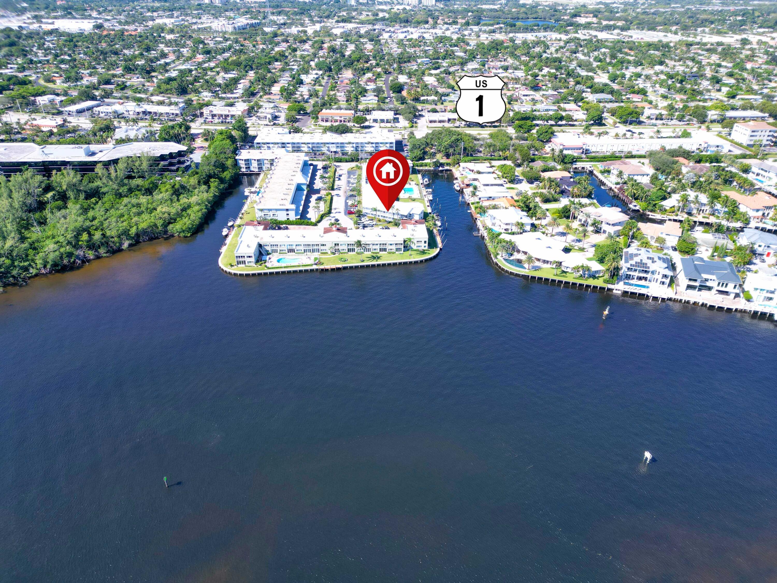 701 Harbour Drive, Unit 2140 Boca Raton, FL 33431 - Photo 29 of 35 an aerial view of residential house with outdoor space and parking