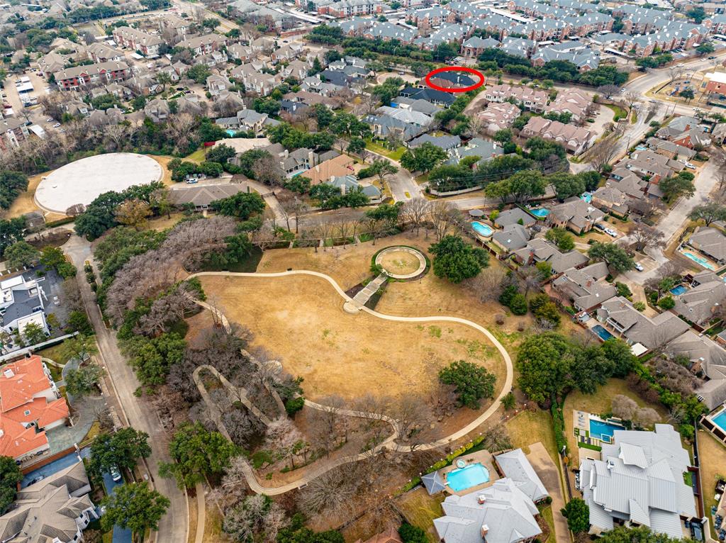 14725 Celestial Place Addison, TX 75254 - Photo 37 of 38 an aerial view of a swimming pool and outdoor space