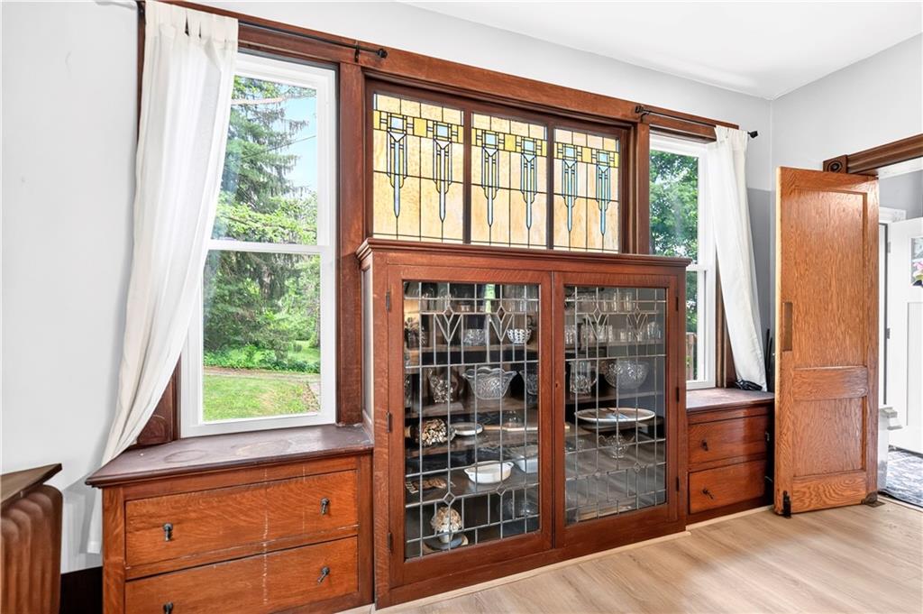 4004 Noblestown Road Oakdale, PA 15071 - Photo 16 of 50 The stained glass and built-ins add to the charm