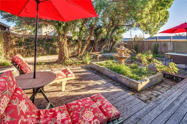a view of a water with an outdoor space