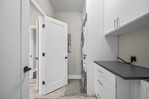 a view of a kitchen from the hallway