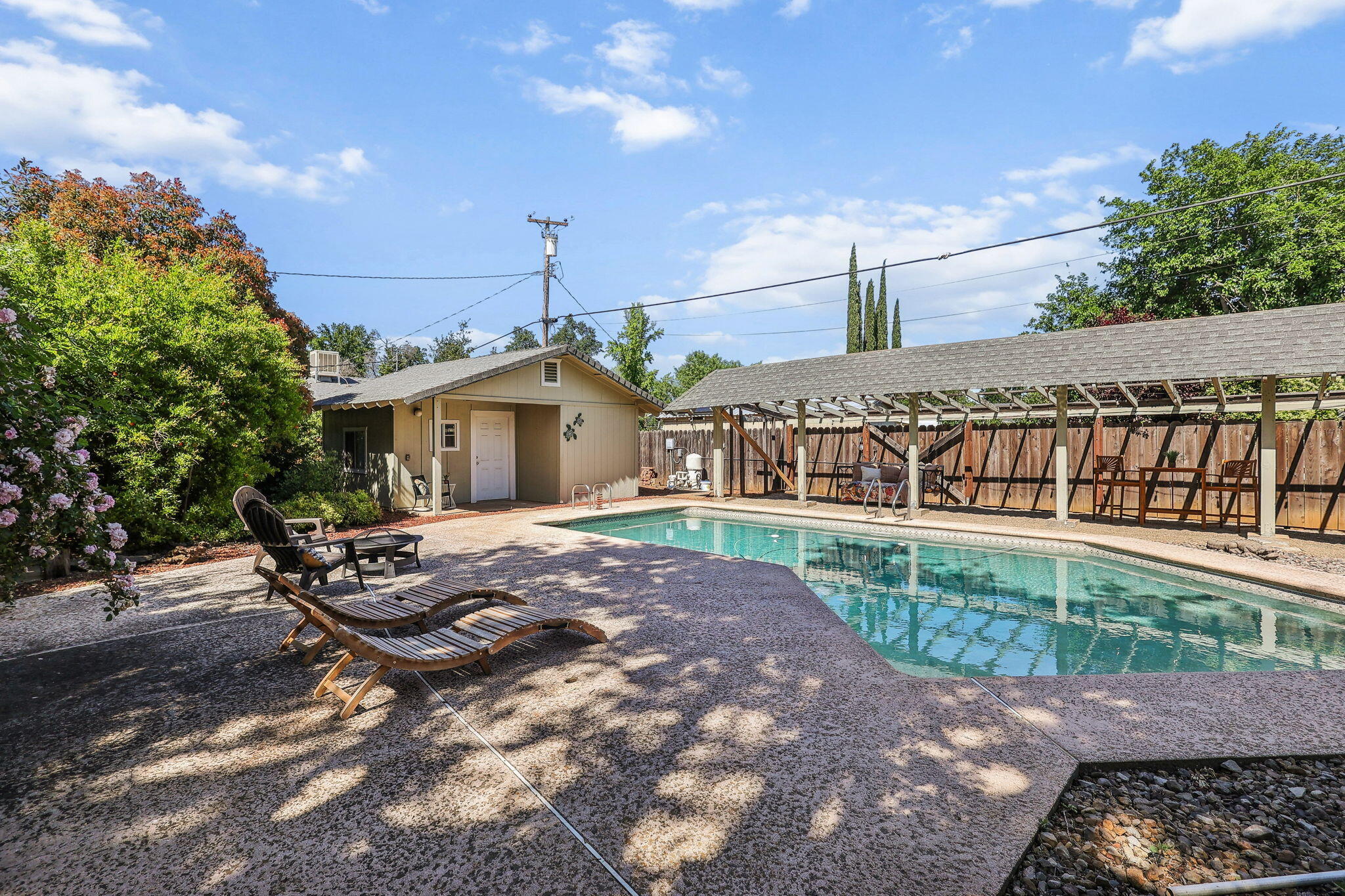 7057 Riata Drive Redding, CA 96002 - Photo 25 of 98 Spacious Pool Deck & Poolhouse