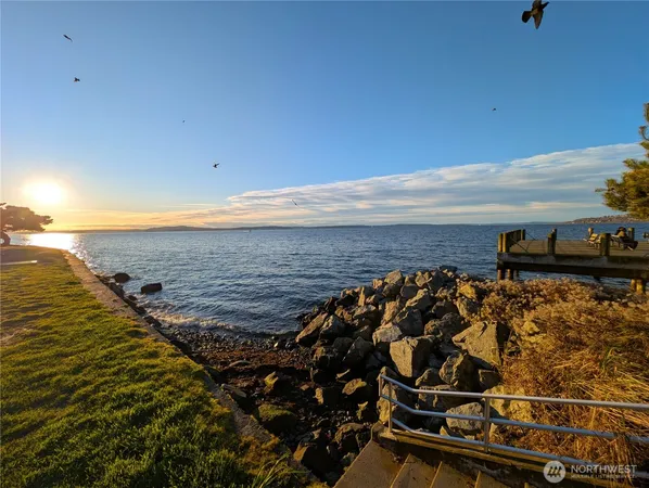 a view of a city with ocean view