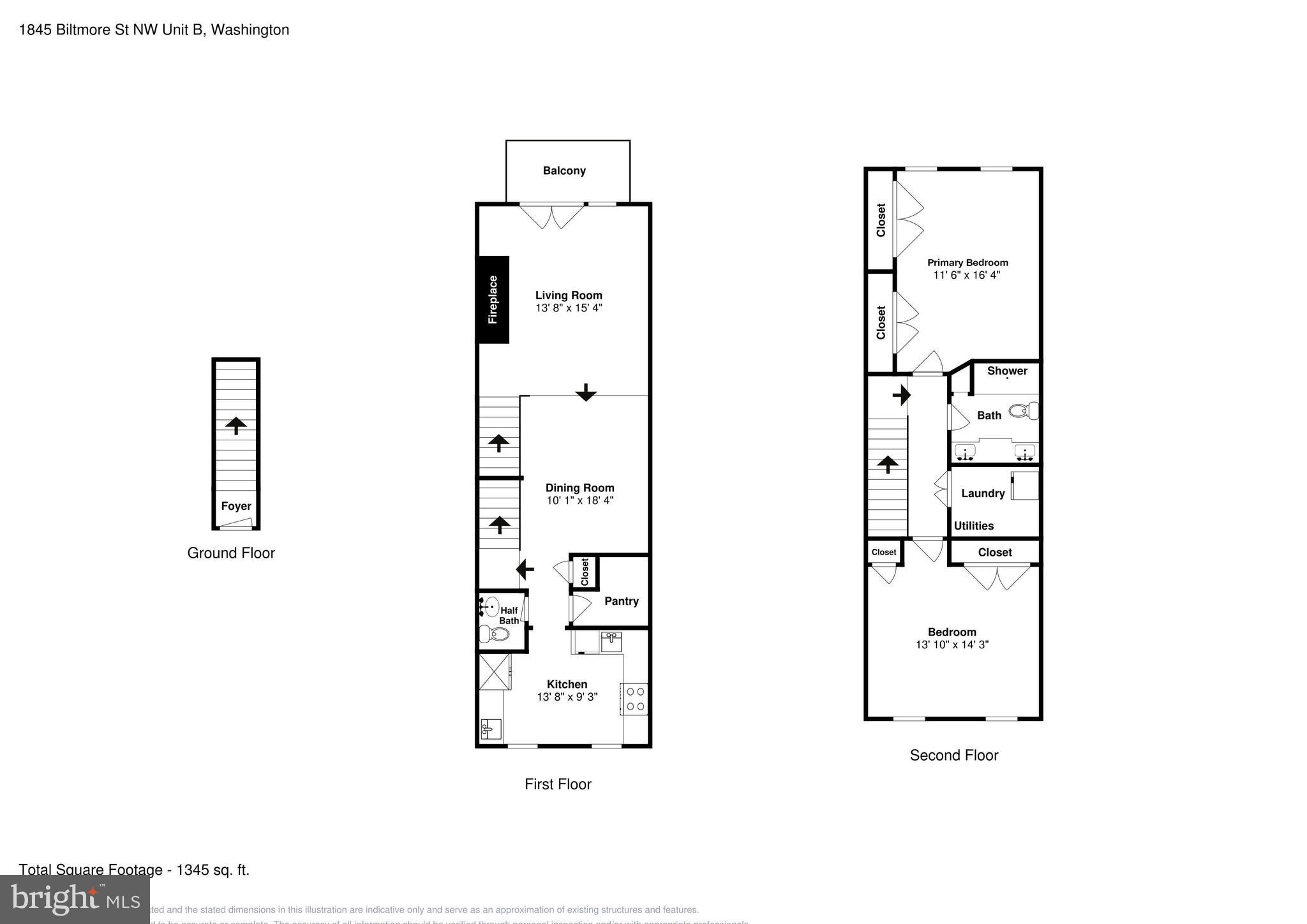1845 Biltmore Street Northwest Washington, DC 20009 - Photo 21 of 21 Floor Plan