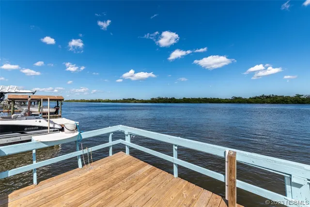 a view of lake from top of house