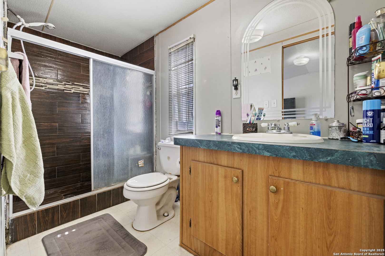 453 Reeves Lane Harper, TX 78631 - Photo 16 of 31 a bathroom with a sink a toilet and shower