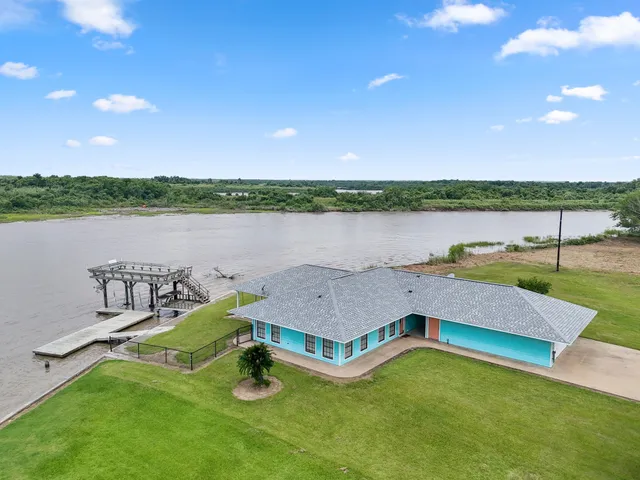 a view of a lake with outdoor space