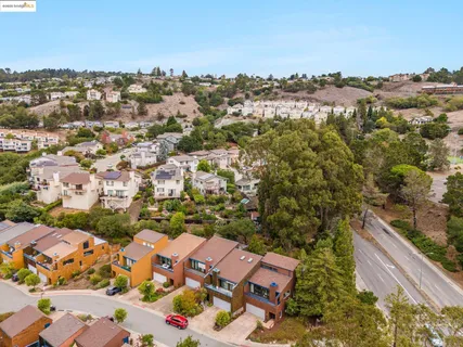 an aerial view of multiple house