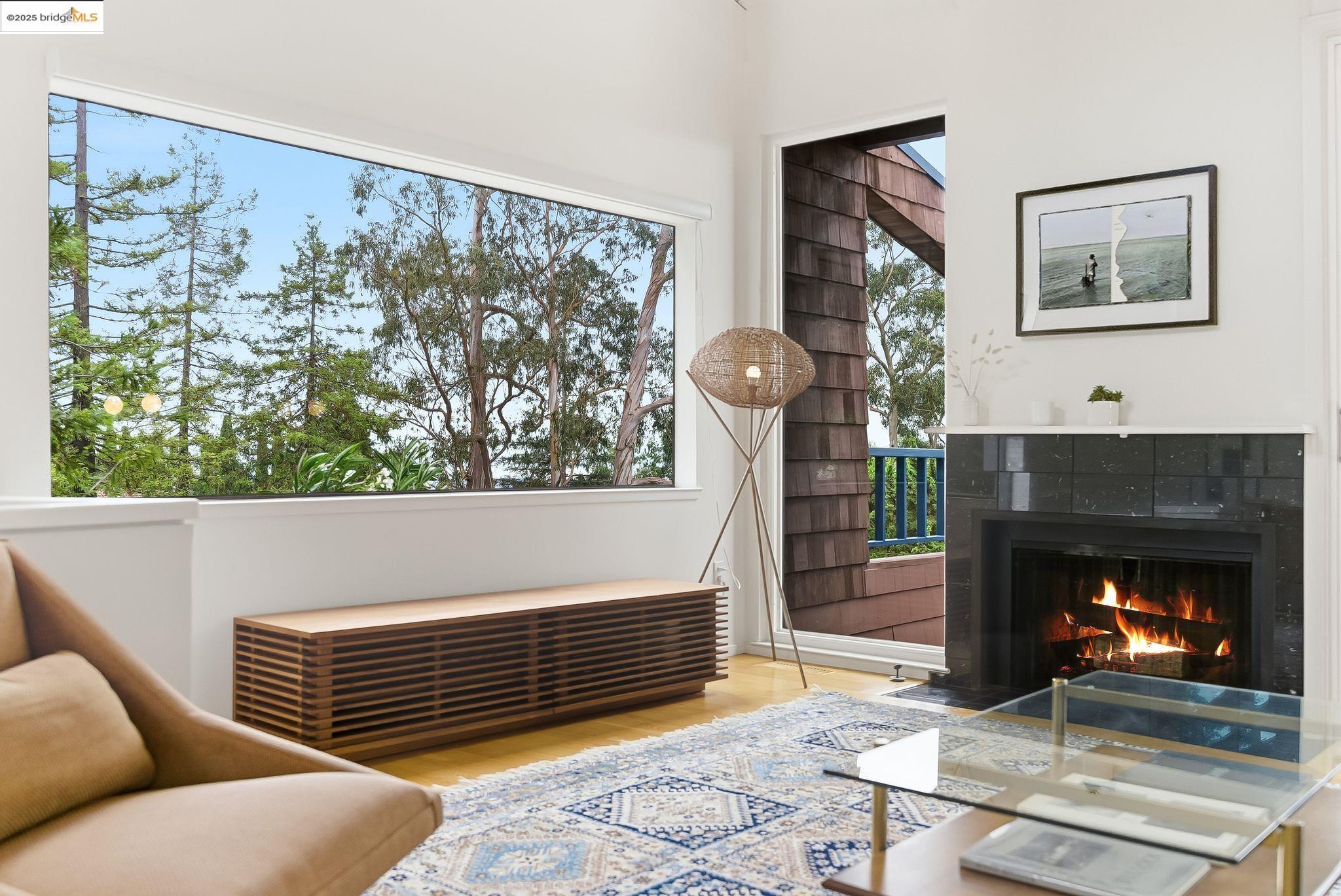 2 Sereno Circle Oakland, CA 94619 - Photo 10 of 42 a living room with furniture and a fireplace