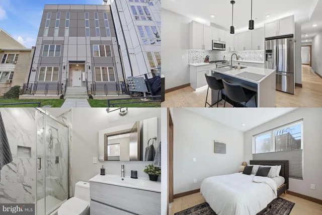 a living room with kitchen island furniture and a chandelier