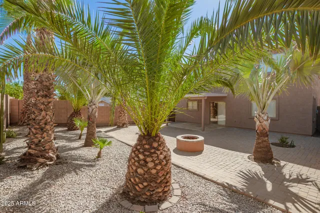 a view of a house with a patio